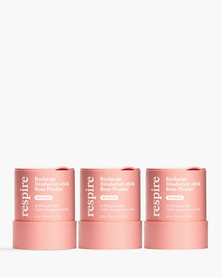 Kit Recharge Déodorant stick Rose Pivoine
